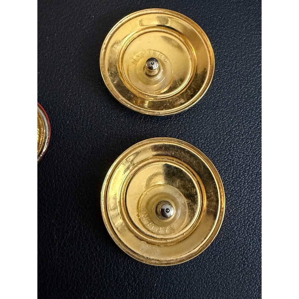 Vintage Glam Earrings Lot Red Cream Black Gold 80s 90s Napier Monet 4 Pair - Picture 7 of 14